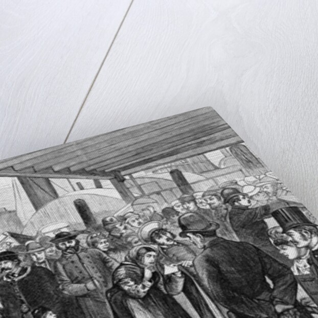 Drawing;Immigrants Landing/Castle Garden by Anonymous