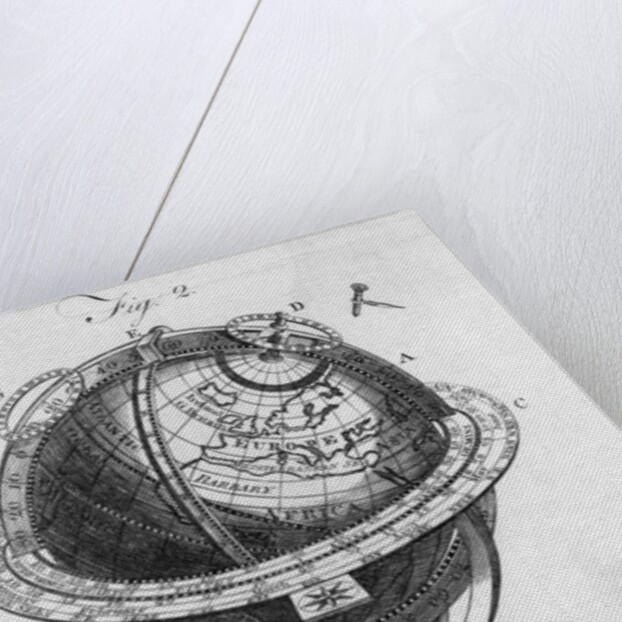 Globe On Stand 18Th Century Engraving by Anonymous