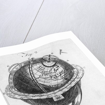 Globe On Stand 18Th Century Engraving by Anonymous