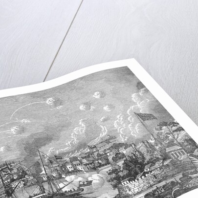 Engraving of the Bombardment of Canton by the English by Anonymous