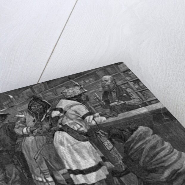 Sketch in a Hudson Bay Company Trading Store by Frederick Remington