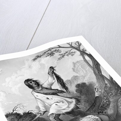 Indian Scalping Man; Lithograph by Anonymous