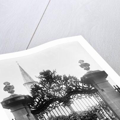 Castle Gate with Ornate Ironwork by Anonymous
