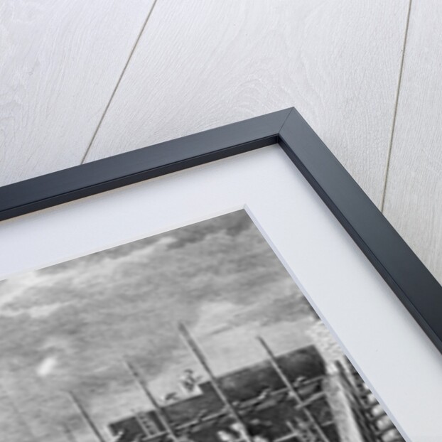 Engraving of Peter The Great Supervising the Building of St. Petersburg by Anonymous