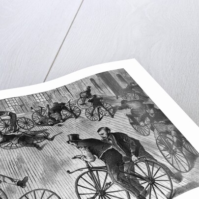 Scene In A Velocipede Riding School by Anonymous