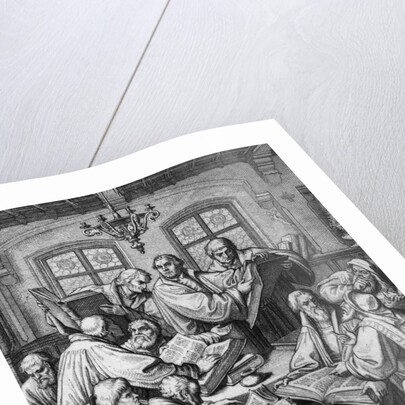 Martin Luther With Colleagues; Engraving by Anonymous