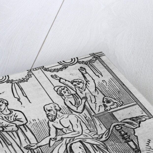 Rehearsal Of A Greek Comedy; Etching by Anonymous