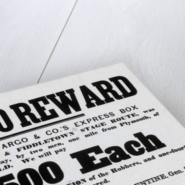 Reward Postrer For Stage Robbers by Anonymous