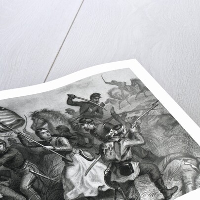 Michigan Bridget Carrying The Flag by Anonymous