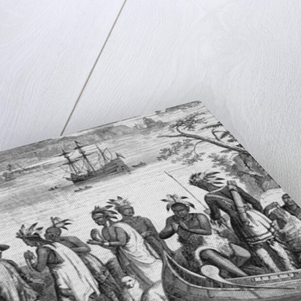 Henry Hudson Descending the Hudson River Illustration by Anonymous