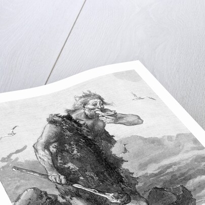 Woodcut of the Very First Oyster Eaten by Anonymous