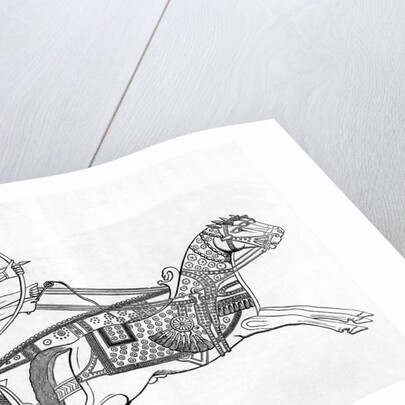 Assyrian Warriors In Chariot; Bow/Arrow by Anonymous