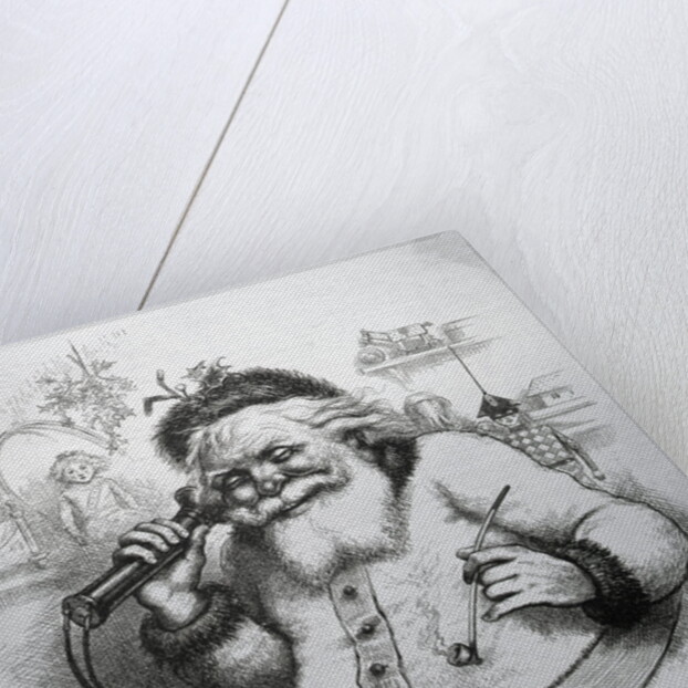 Santa Claus Talking On A Telephone by Thomas Nast
