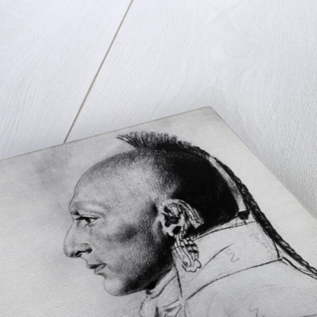 Profile Drawing Of Chief Of The Osages by Anonymous