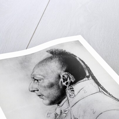 Profile Drawing Of Chief Of The Osages by Anonymous