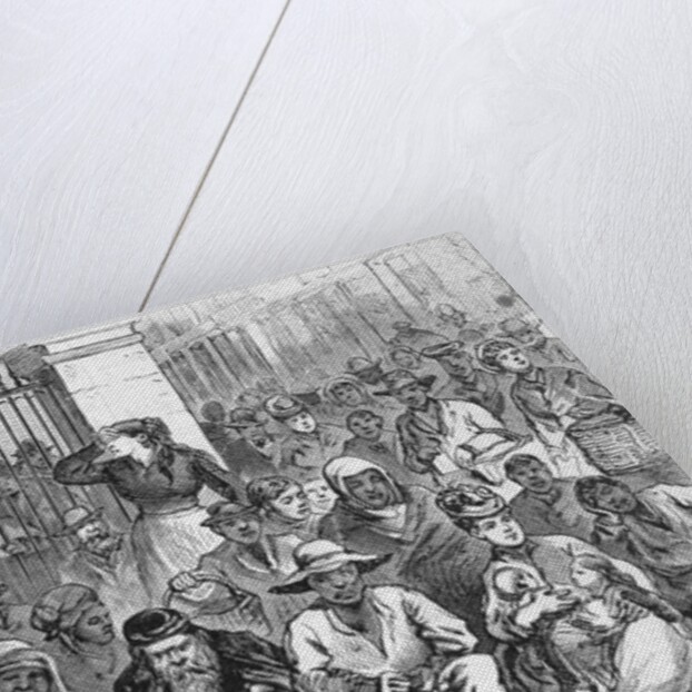 Hungry Citizens Seeking Food At Depot by Anonymous