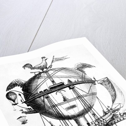 Cartoon Ridiculing Montgolfiere; Balloon by Anonymous