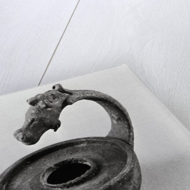 Ancient Egyptian Horse Head-Shaped Oil Lamp by Anonymous