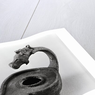 Ancient Egyptian Horse Head-Shaped Oil Lamp by Anonymous
