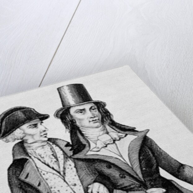 Engraving Of Two French Bourgeois by Anonymous