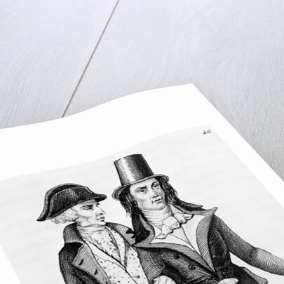 Engraving Of Two French Bourgeois by Anonymous