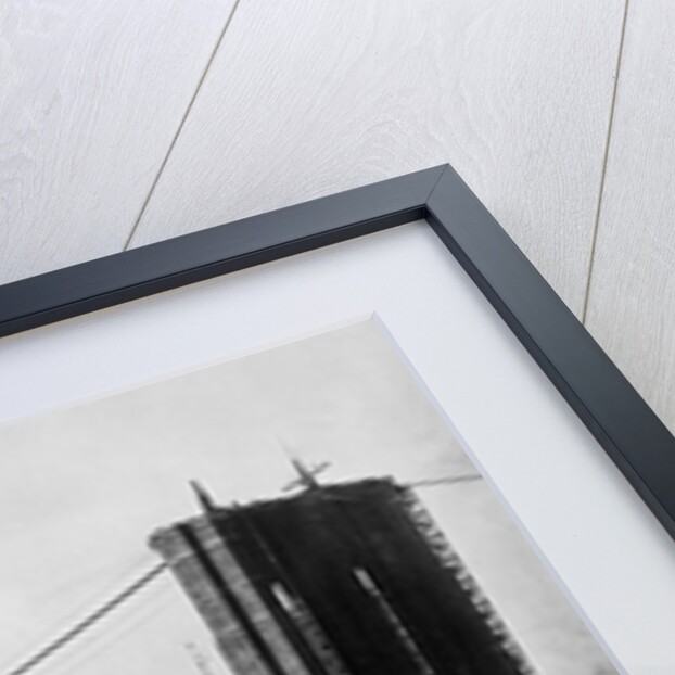 Brooklyn Bridge Under Construction by Anonymous