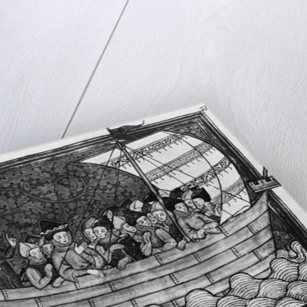 Ship Sailing With Knights, Cleric At Rud by Anonymous