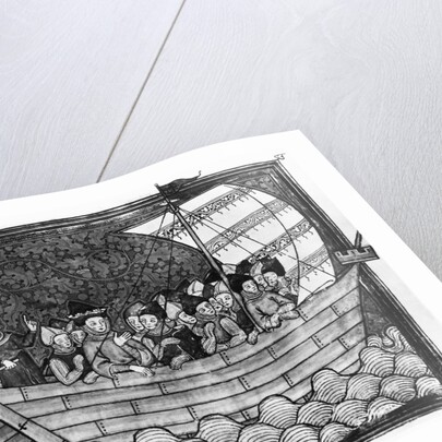 Ship Sailing With Knights, Cleric At Rud by Anonymous
