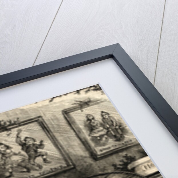 Woodcut; Santa Claus On Christmas Night by Anonymous