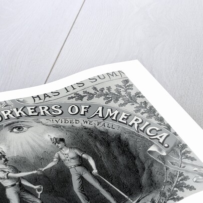 Lithograph with United Mine Workers of America Emblem by Anonymous