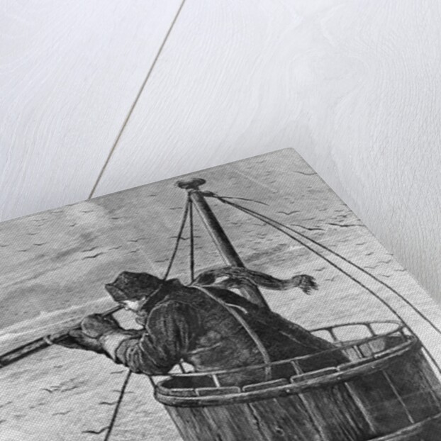Illustration of a Sailor In Crows Nest by Anonymous