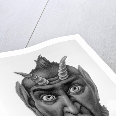 Head Of Devil With Tongue Out by Anonymous