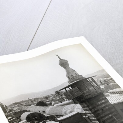 Minaret and Rooftops in Syrian Town by Anonymous