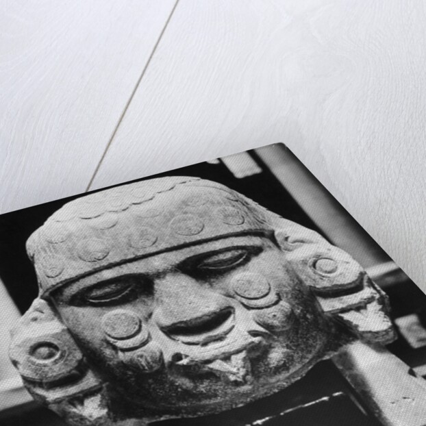 Ancient Aztec Stone Head by Anonymous