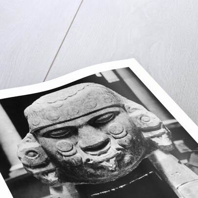 Ancient Aztec Stone Head by Anonymous