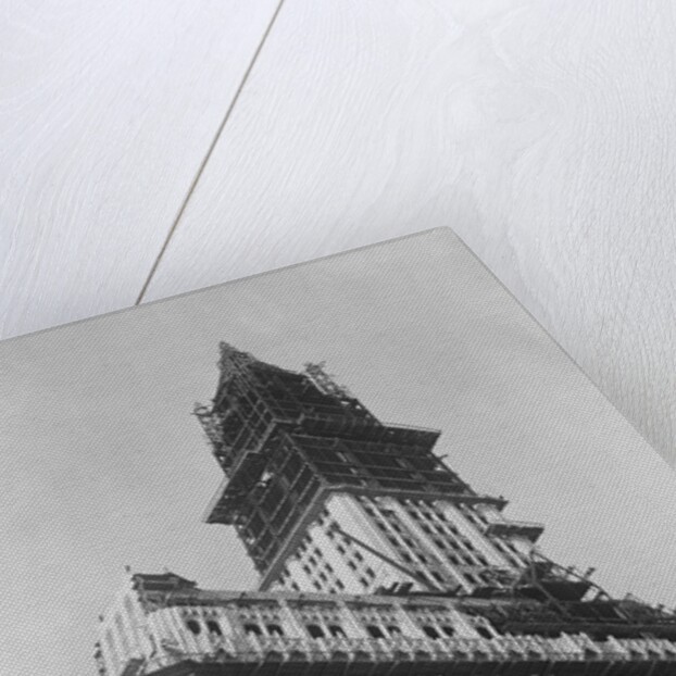 Woolworth Building Under Construction by Anonymous