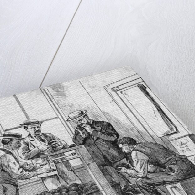 Men Examine Opium In 'The Opium Room' by Anonymous