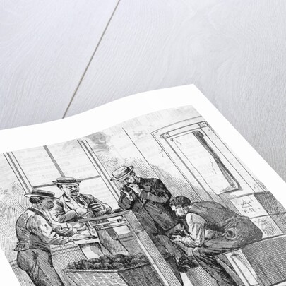 Men Examine Opium In 'The Opium Room' by Anonymous