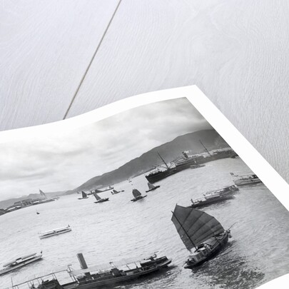 Boats In Hong Kong Harbor by Anonymous