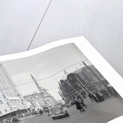View Of Shanghai Looking Down Road by Anonymous