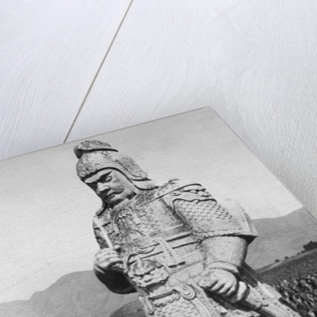 Stone Statue Of Chinese General by Anonymous