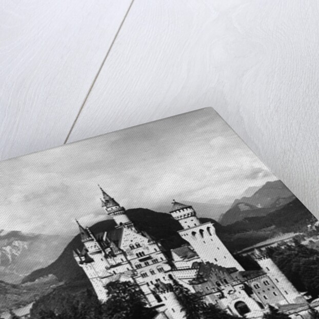 Aerial View Of Castle In Mountains by Anonymous