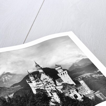 Aerial View Of Castle In Mountains by Anonymous