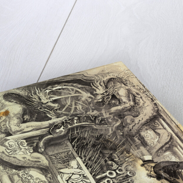 Political Cartoon Of Open Door In China by Anonymous