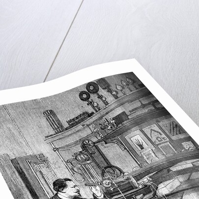 Scientist Looks Into Instrument Eyepiece by Anonymous