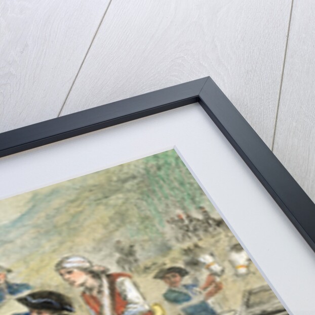 Color Engraving of Molly Pitcher at the Battle of Monmouth by Anonymous