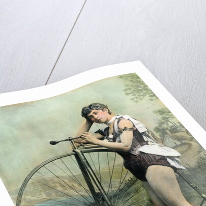 Female Circus Performer With Bicycle by Anonymous