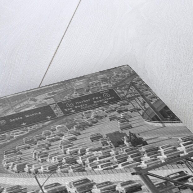 Traffic On A Busy La Freeway by Anonymous