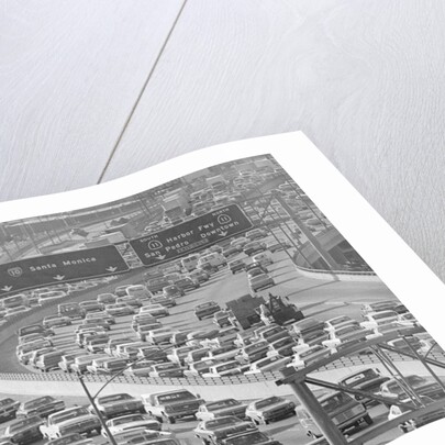 Traffic On A Busy La Freeway by Anonymous