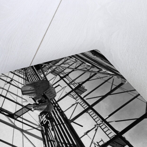 Oil Derrick Beams & Drilling Pipes by Anonymous